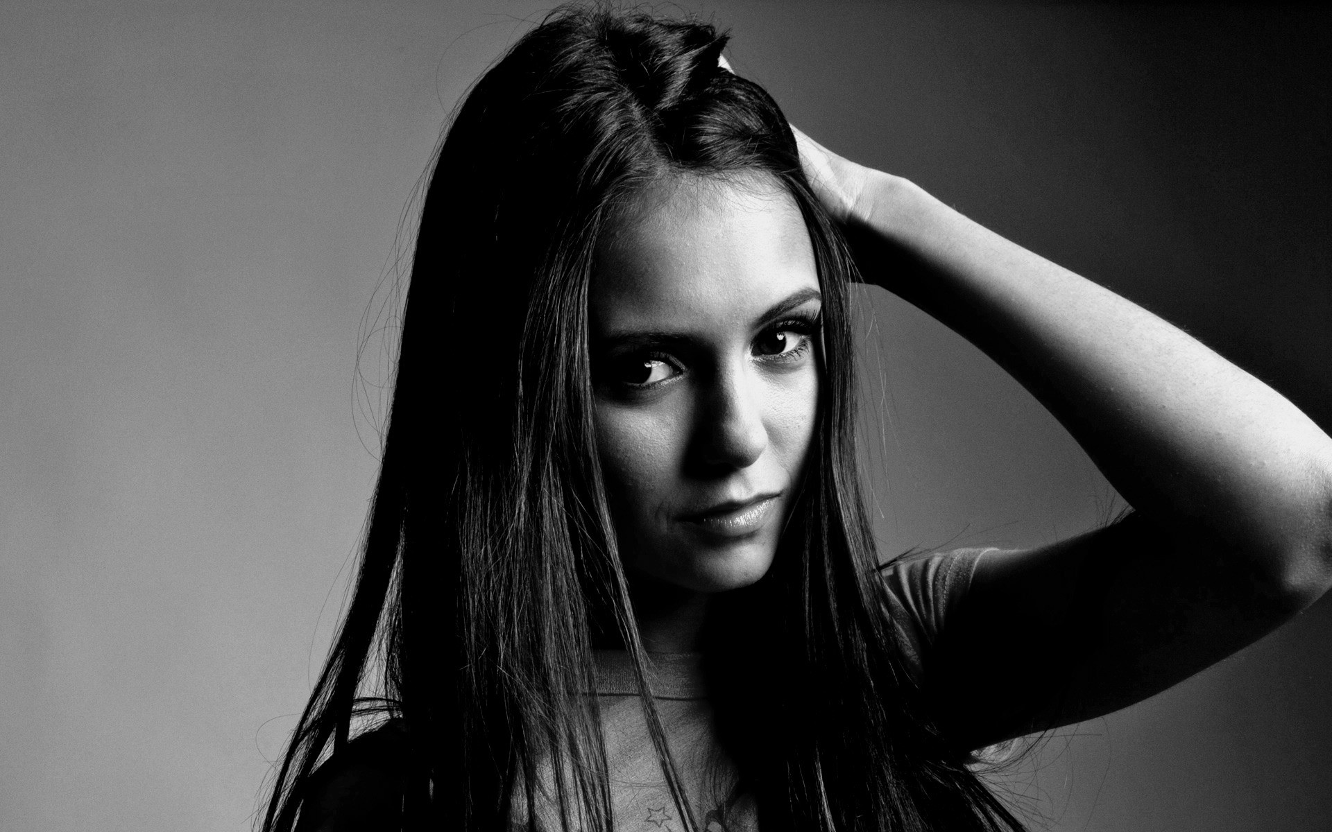 қыз портрет әйел монохромды сән модель студия сексуалды гламур бір ересек бет көз жалаңаш шаш елена гилберт