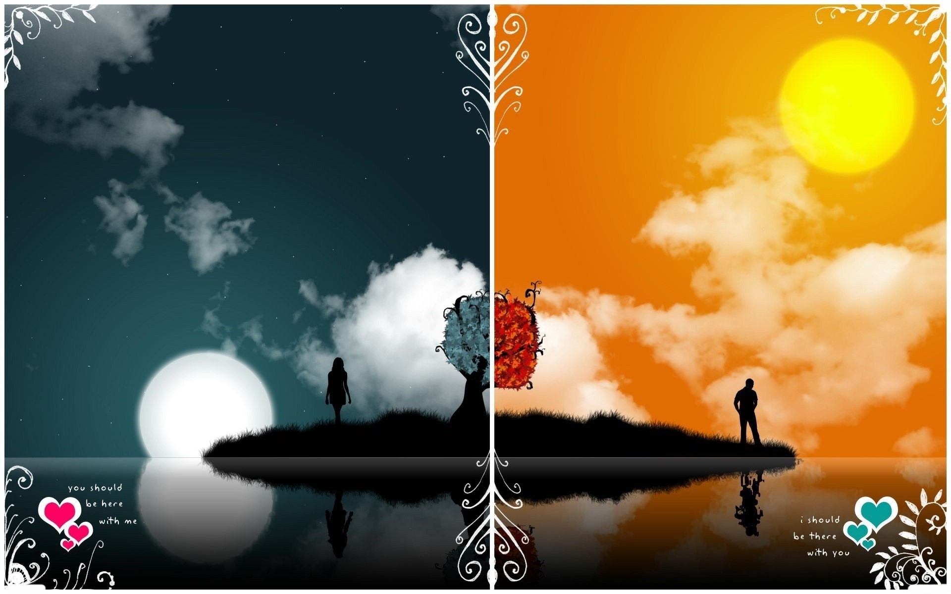 аспан силуэт ашық ауада күннің батуы күн табиғат сумт жақсы ауа-райы қараңғы махаббат хабарлама ай көл түн арал