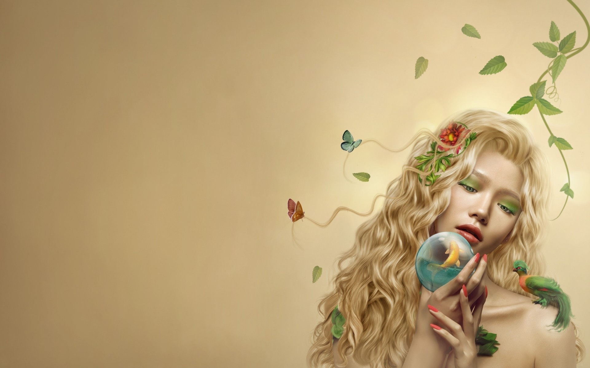 қыз портрет өнер гүл әйел түс модель