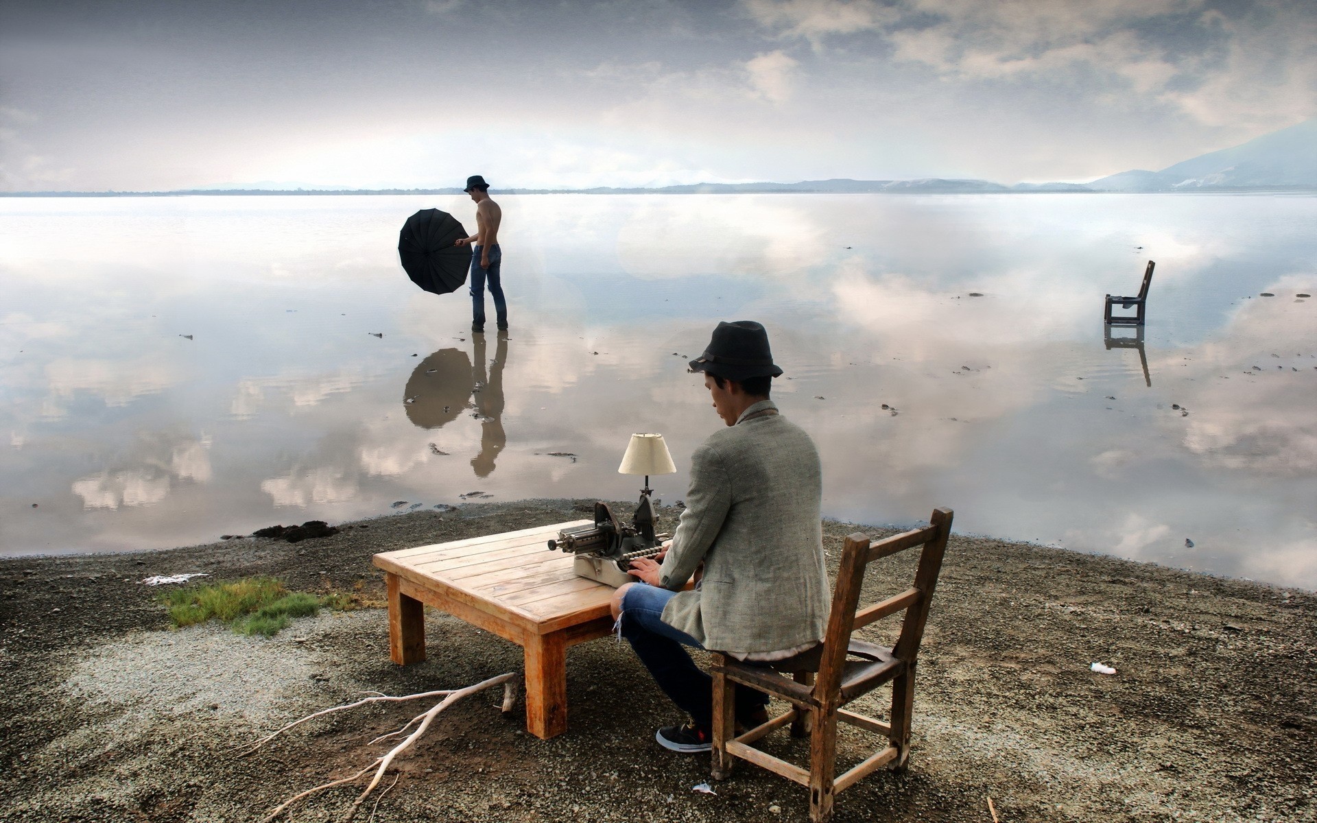 ересек жалғыз аспан ашық ауада адам пейзаж қолшатыр өмір өмірді ату