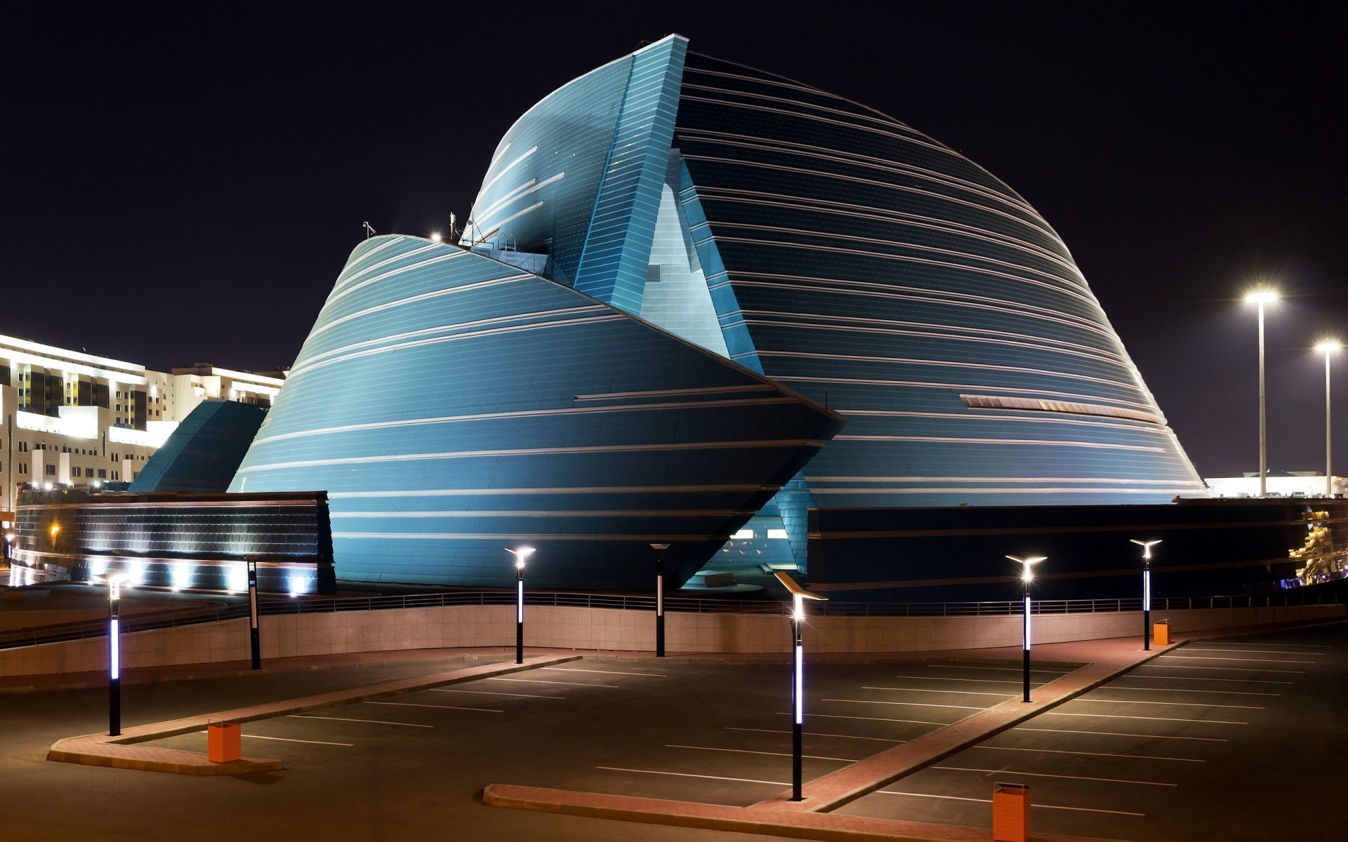 заманауи саяхат сәулет үй опера қала аспан футуристік жарық шағылысу бизнес қалалық кешке көлік жүйесі қала орталығы зәулім ғимарат сумт заманауи түн