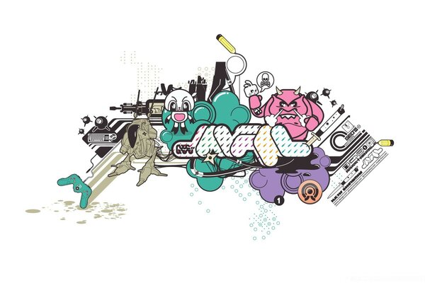 КОМПЬЮТЕРГЕ арналған мультфильмдер мен кейіпкерлері бар Графика