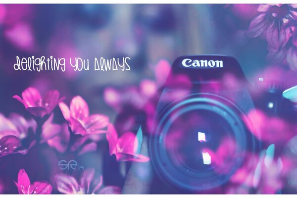 Түстердегі Canon камерасының суреті