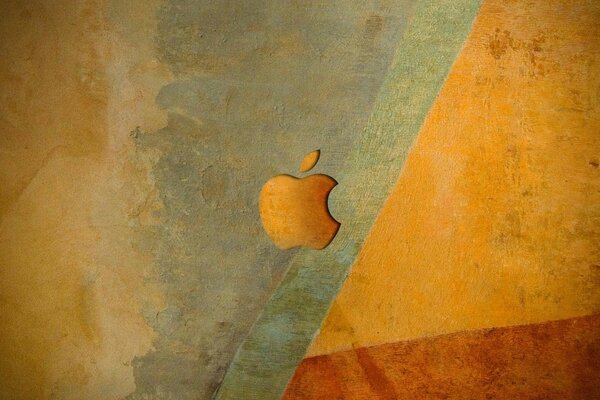 Күзгі түс схемасында apple эмблемасы бар Иллюстрация